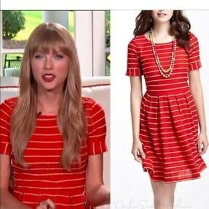 Anthropologie Bordeaux Red Dress